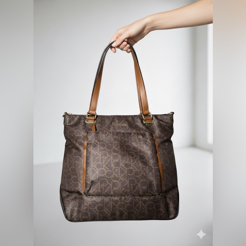 Calvin Klein Brown Signature Tote